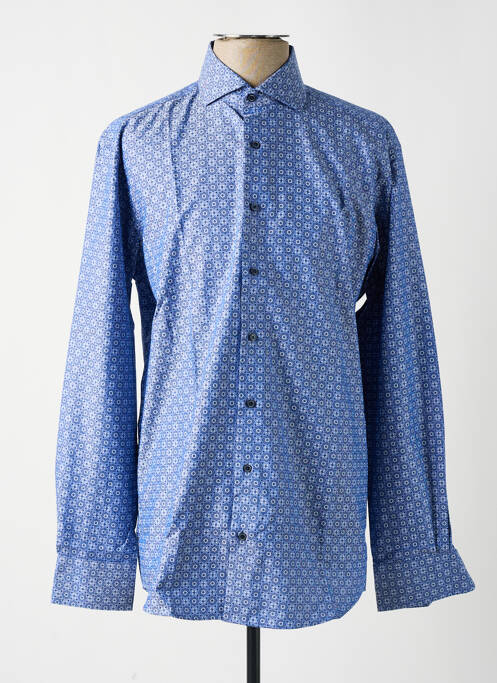 Chemise manches longues bleu ETERNA pour homme