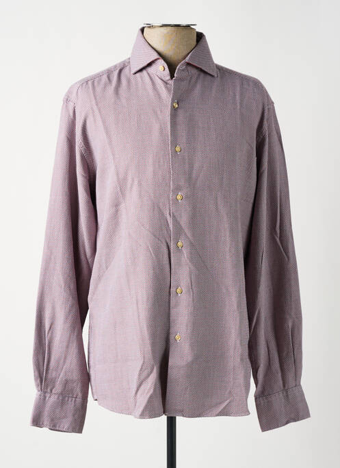 Chemise manches longues rouge ETERNA pour homme