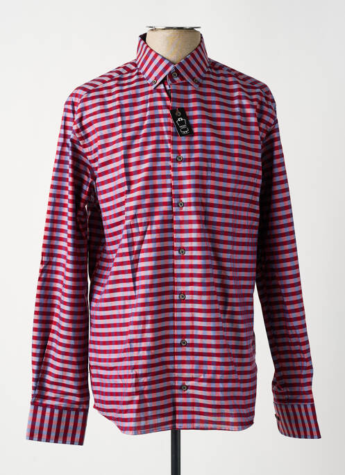 Chemise manches longues rouge ETERNA pour homme
