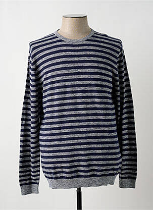 Pull tissage chiné manches longues bleu ESPRIT homme