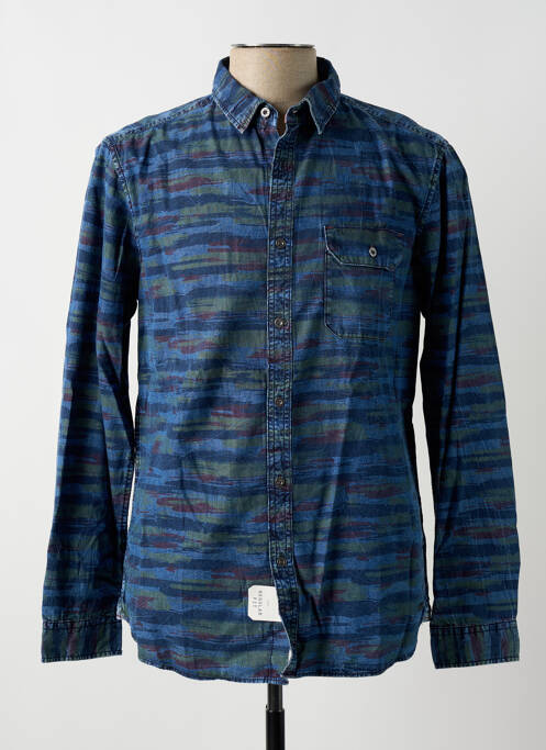 Chemise manches longues bleu EDC pour homme