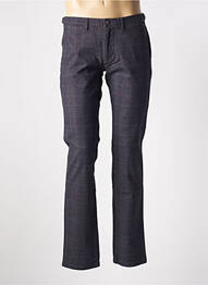 Pantalon slim fermeture zippée sous rabat boutonné bleu RED POINT homme