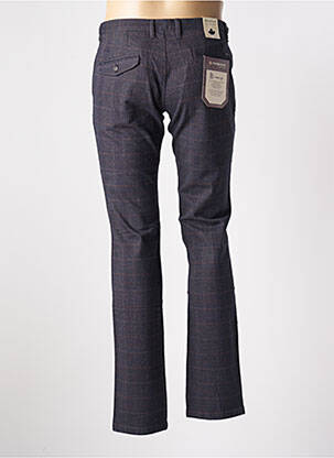 Pantalon slim fermeture zippée sous rabat boutonné bleu RED POINT homme