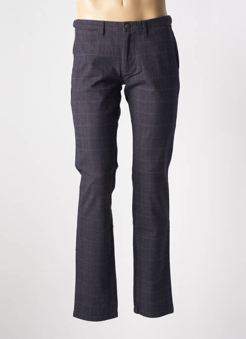 Pantalon slim fermeture zippée sous rabat boutonné bleu RED POINT homme