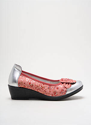 Ballerines matière lisse talon de 4 à 6cm rose INEA femme