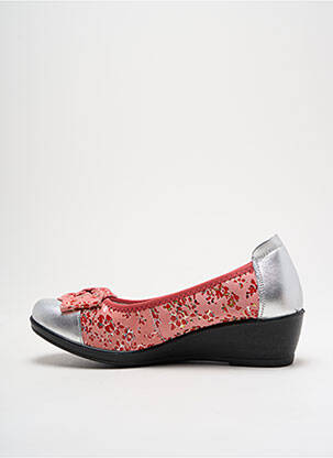 Ballerines matière lisse talon de 4 à 6cm rose INEA femme