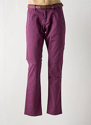 Pantalon chino stretch taille normale violet EDC homme