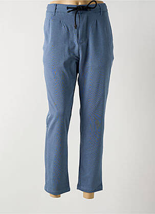 Pantalon 7/8 fermeture zippée sous rabat boutonné taille normale bleu IMPERIAL femme