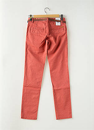 Pantalon chino tissage popeline taille basse orange EDC homme