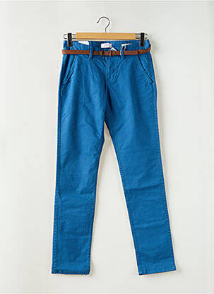 Pantalon chino tissage popeline taille basse bleu EDC homme