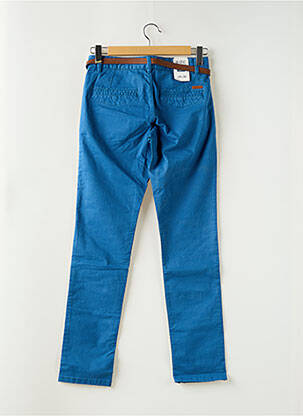 Pantalon chino tissage popeline taille basse bleu EDC homme