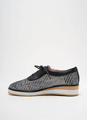 Derbies tissage satiné talon plat jusqu'à 3cm noir FUGITIVE BY FRANCESCO ROSSI femme
