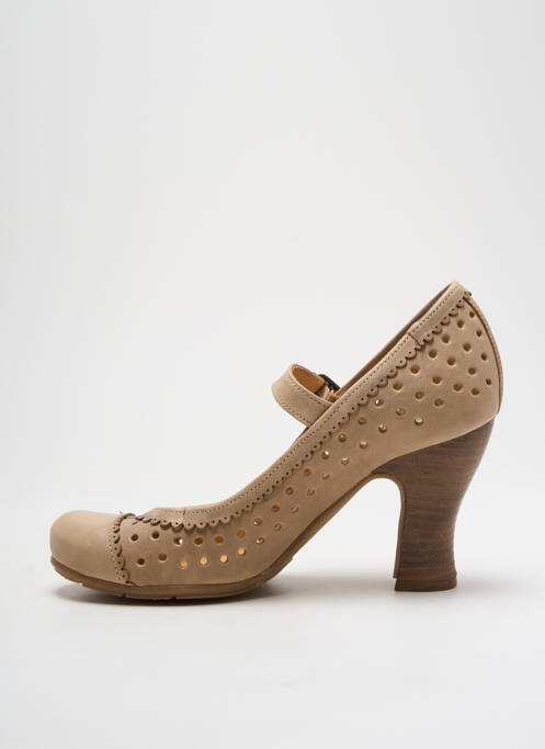 Escarpins beige GOLD BUTTON pour femme