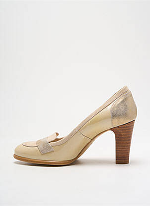 Escarpins matière lisse talon de 4 à 6cm beige GADEA femme