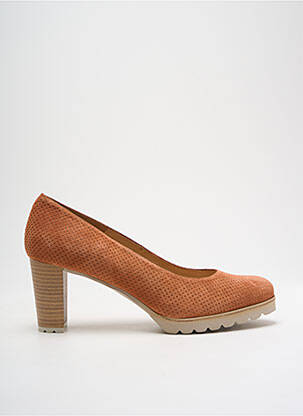 Escarpins nubuck talon de 4 à 6cm orange GADEA femme