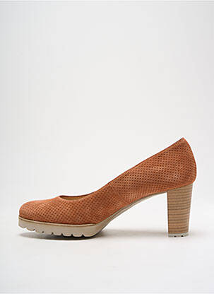 Escarpins nubuck talon de 4 à 6cm orange GADEA femme