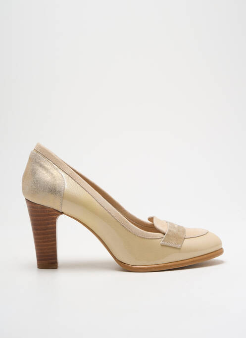 Escarpins matière lisse talon de 4 à 6cm beige GADEA femme