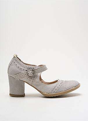 Escarpins fermeture boucle(s) talon de 4 à 6cm gris KHRIO femme