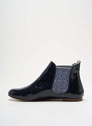 Bottines/boots matière lisse talon plat jusqu'à 3cm bleu IPPON VINTAGE femme