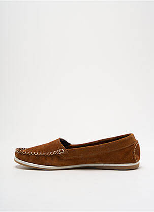 Mocassins bout rond talon plat jusqu'à 3cm marron AXELL femme