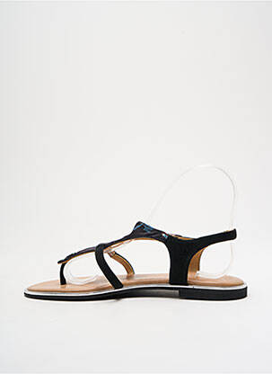 Tongs impression talon plat jusqu'à 3cm noir ADIGE femme