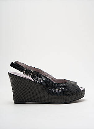 Sandales/Nu pieds noir COULEUR POURPRE pour femme