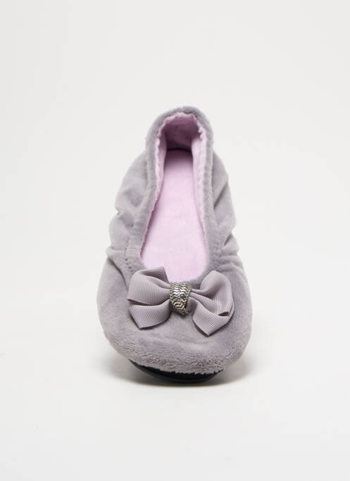 Chaussons/Pantoufles gris ISOTONER pour femme
