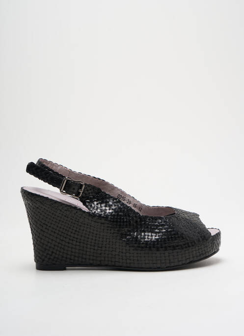 Sandales/Nu pieds noir COULEUR POURPRE pour femme