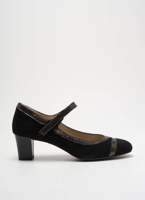 Escarpins tissage satiné talon de 4 à 6cm noir BRENDA ZARO femme
