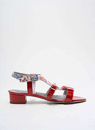 Sandales/nu pieds matière lisse talon plat jusqu'à 3cm rouge UN TOUR EN VILLE femme