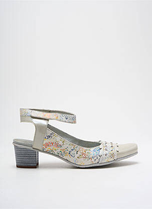 Sandales/nu pieds matière lisse talon de 4 à 6cm beige UN TOUR EN VILLE femme