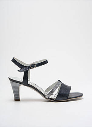 Sandales/nu pieds matière lisse talon de 4 à 6cm argent UN TOUR EN VILLE femme