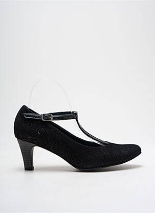 Escarpins nubuck talon de 4 à 6cm noir UN TOUR EN VILLE femme