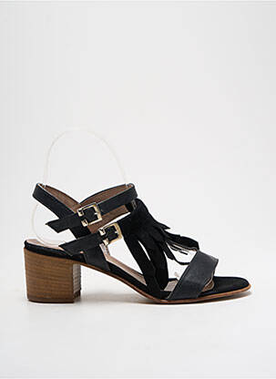 Sandales/nu pieds matière lisse talon de 4 à 6cm noir BISOUS CONFITURE femme