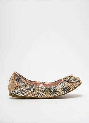 Ballerines impression talon plat jusqu'à 3cm or COULEUR POURPRE femme