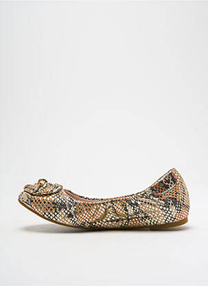 Ballerines impression talon plat jusqu'à 3cm or COULEUR POURPRE femme