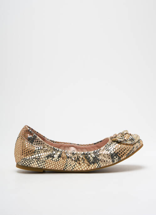Ballerines impression talon plat jusqu'à 3cm or COULEUR POURPRE femme