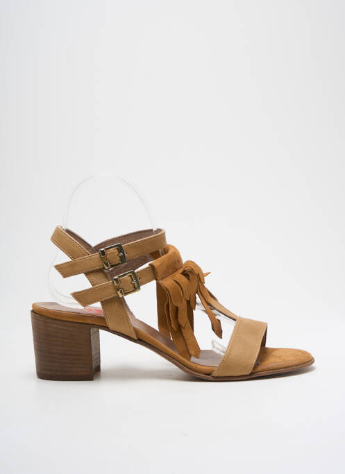 Sandales/Nu pieds marron BISOUS CONFITURE pour femme