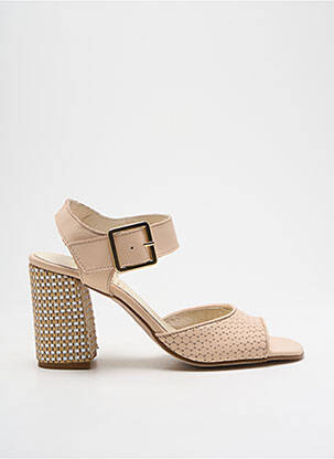Sandales/nu pieds matière lisse talon de 7 à 9cm rose MARROQUI SANCHEZ femme