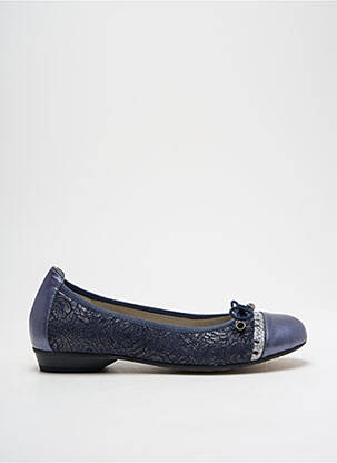 Ballerines matière lisse talon plat jusqu'à 3cm bleu DORKING femme