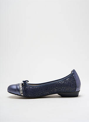 Ballerines matière lisse talon plat jusqu'à 3cm bleu DORKING femme