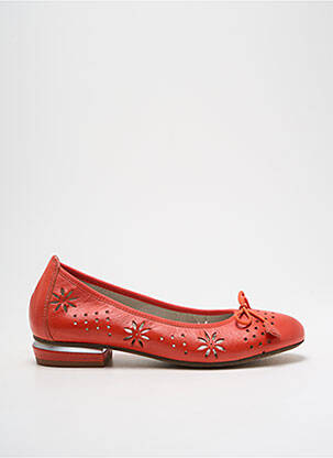 Ballerines matière lisse talon plat jusqu'à 3cm orange DORKING femme