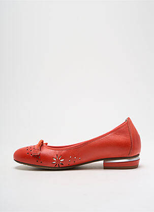 Ballerines matière lisse talon plat jusqu'à 3cm orange DORKING femme