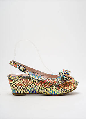 Sandales/Nu pieds or COULEUR POURPRE pour femme