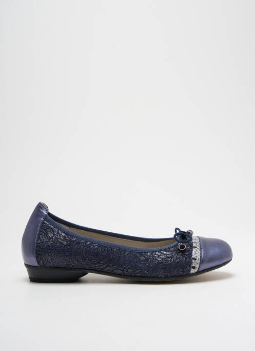 Ballerines matière lisse talon plat jusqu'à 3cm bleu DORKING femme