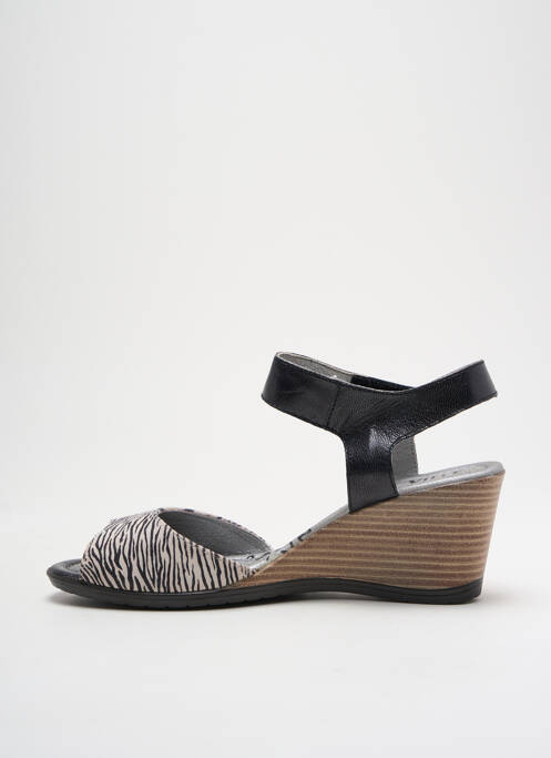 Sandales/Nu pieds noir UN TOUR EN VILLE pour femme