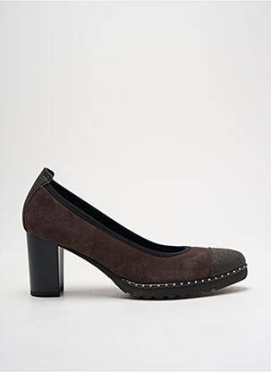 Escarpins nubuck talon de 4 à 6cm vert UN TOUR EN VILLE femme