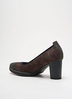 Escarpins nubuck talon de 4 à 6cm vert UN TOUR EN VILLE femme