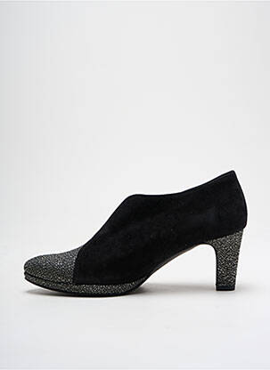 Bottines/boots tissage satiné talon de 4 à 6cm noir UN TOUR EN VILLE femme