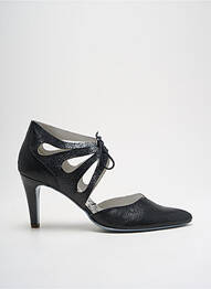 Escarpins tissage satiné talon de 4 à 6cm noir UN TOUR EN VILLE femme